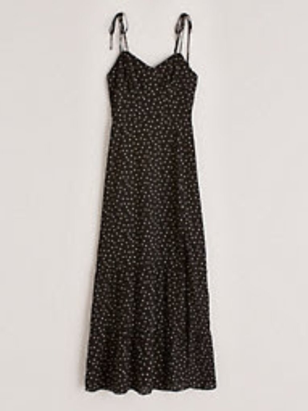 Abercrombie & Fitch Black Maxi Dress with White Polka Dots